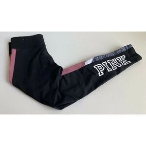 Victoria's Secret Pink Ultimate Full Length Leggings Size XS Black Heather Grey